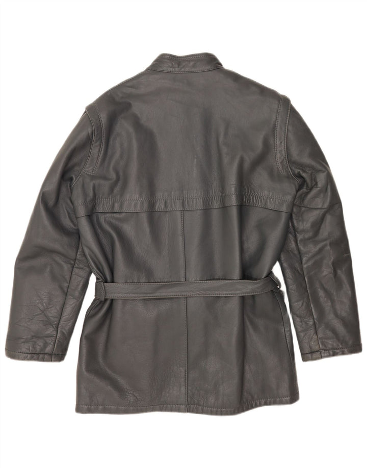 Jachetă de piele vintage pentru bărbați IT 48 Medium Grey Piele