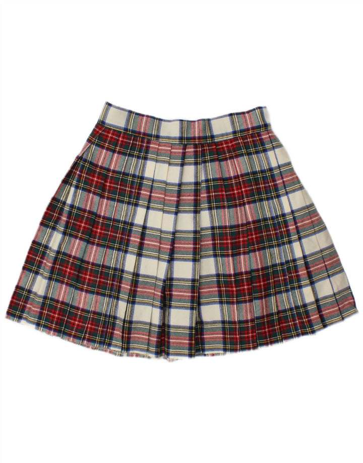 Fusta mini plisată pentru femei Swish IT 44 Medium W28 Lână în carouri multicolore