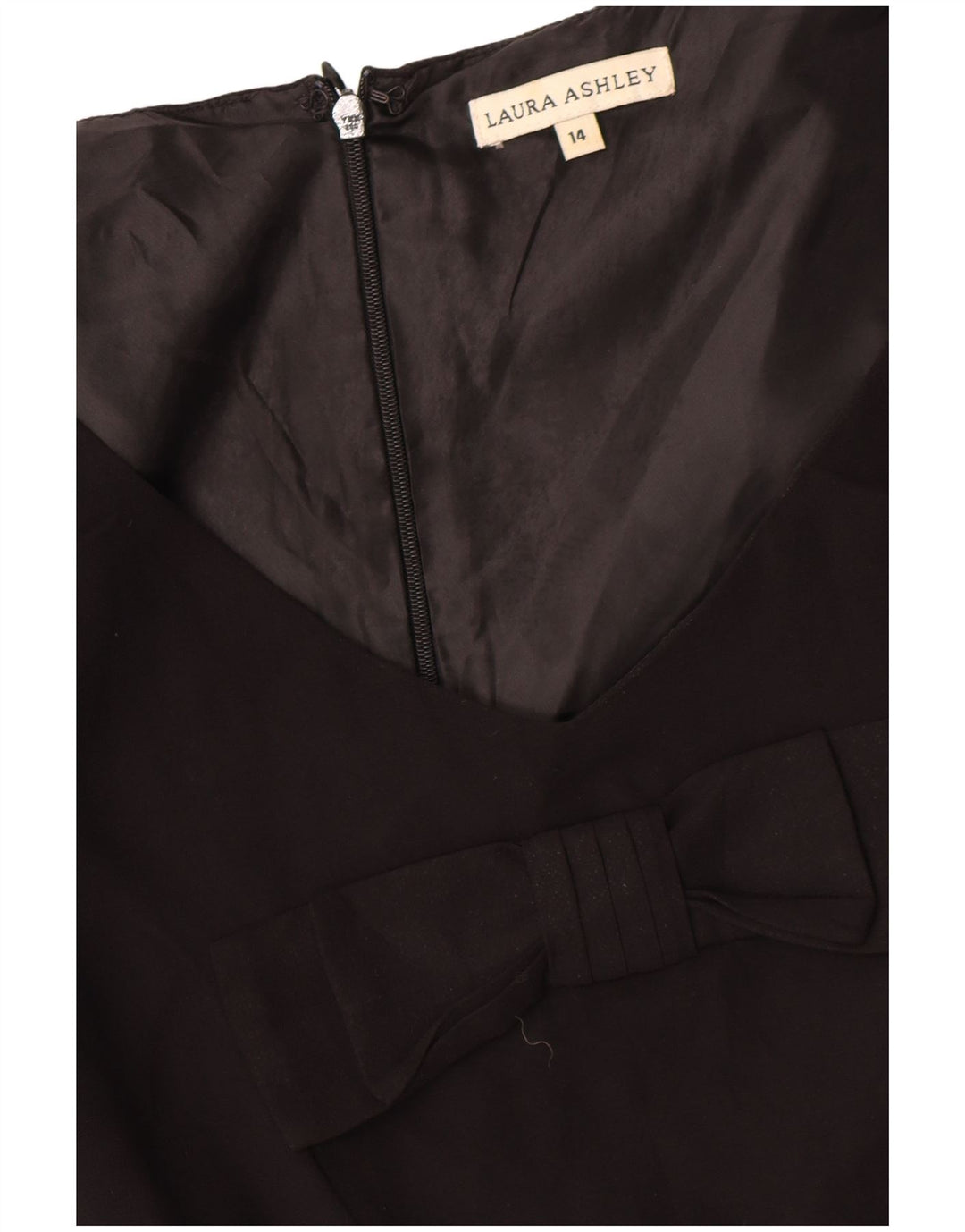 Laura Ashley Rochie teacă pentru femei UK 14 mare, negru, poliester color bloc