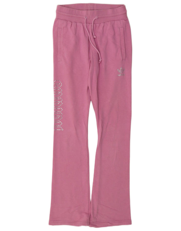 Pantaloni de trening Adidas Graphic Flare pentru femei UK 8 mic bumbac roz