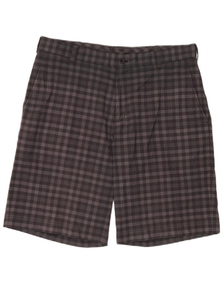 Pantaloni scurți chino Dri Fit Nike pentru bărbați W34, poliester mare, gri vichy