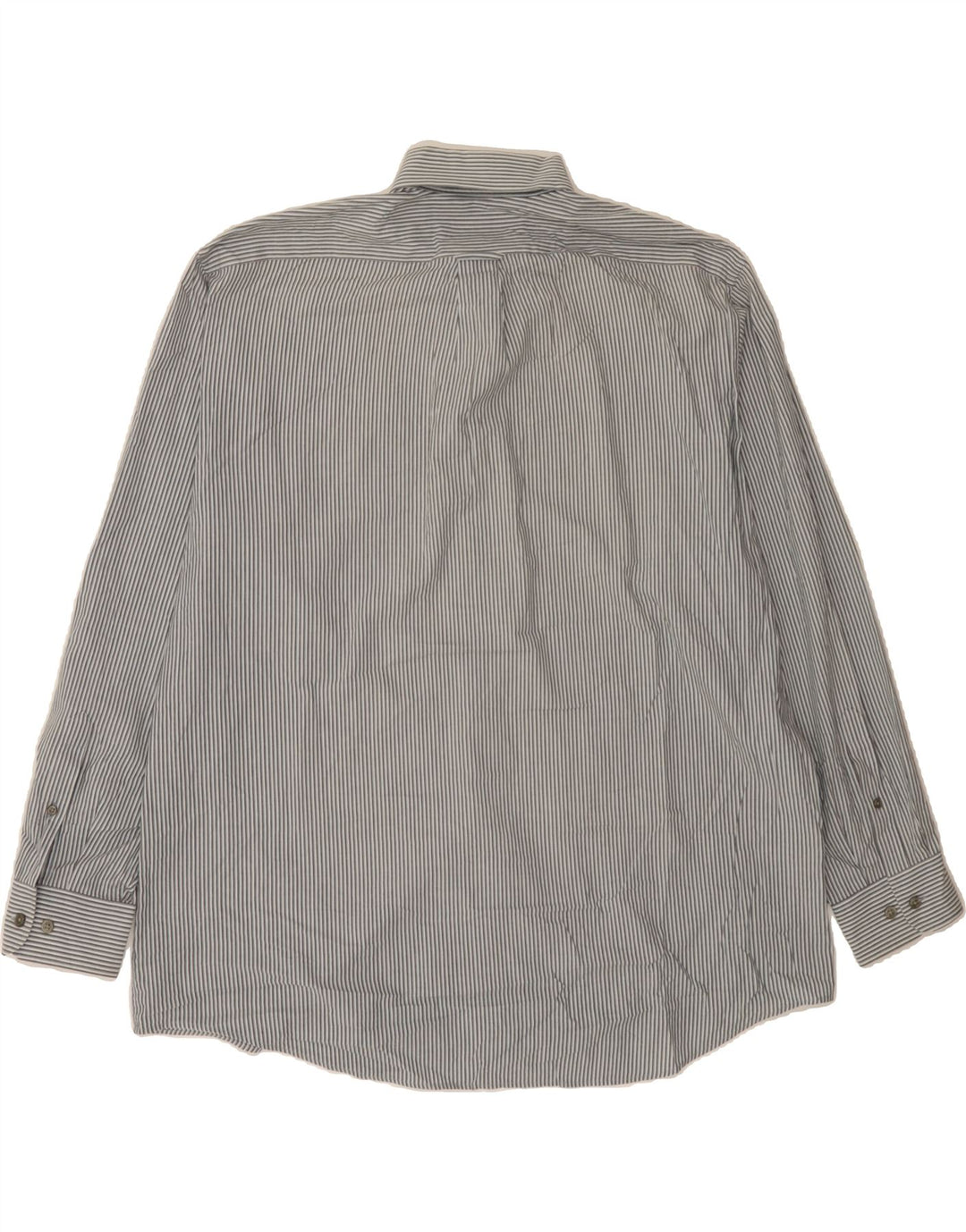 DOCKERS Mens Shirt Size 17 1/2 XL Grey Striped Cotton Vintage Dockers and Second-Hand Dockers from Messina Hembry 