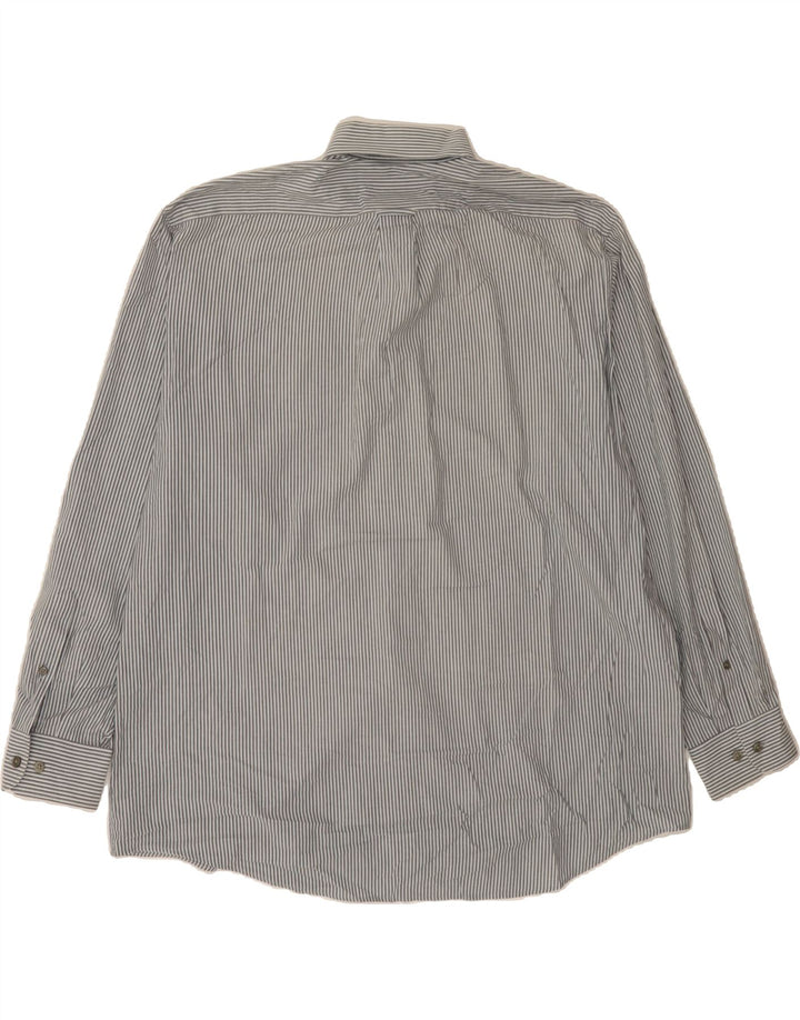 DOCKERS Mens Shirt Size 17 1/2 XL Grey Striped Cotton Vintage Dockers and Second-Hand Dockers from Messina Hembry 