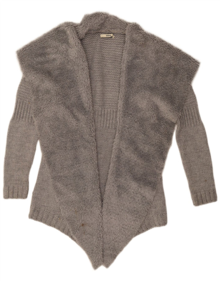 Pulover cardigan deschis pentru femei Oasis UK 10 Small Gri Acrilic