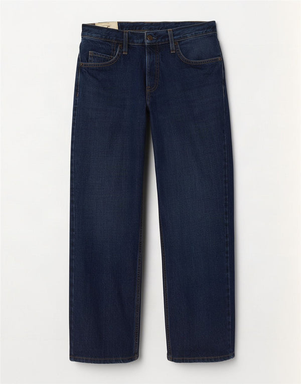 Blugi drepte pentru bărbați Hollister W32 L30 Bumbac bleumarin