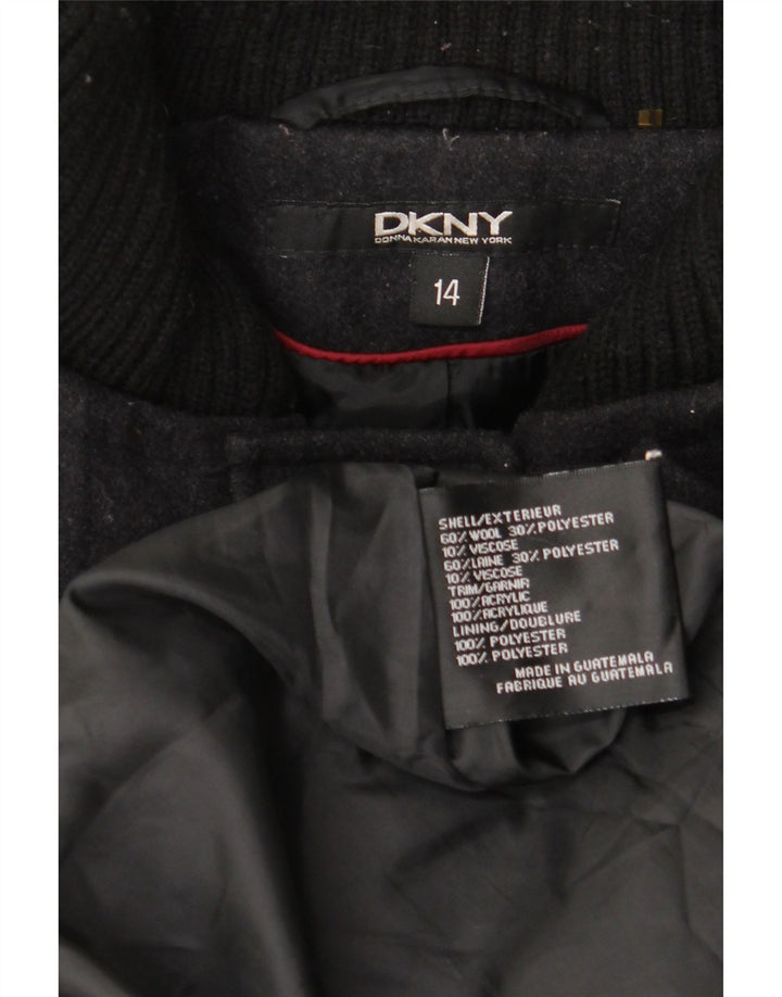 Pardesiu cu glugă pentru femei Dkny US 14 XL Lână gri