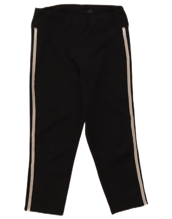 Leggings Adidas Aeroready Capri pentru femei UK 8/10 Poliester negru mic