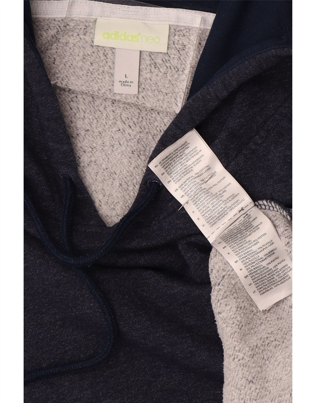 Pulover ADIDAS pentru bărbați Neo Graphic, bumbac mare, albastru