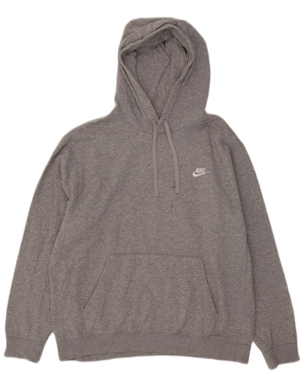Pulover Nike pentru bărbați cu glugă, mare, gri bumbac cu pete
