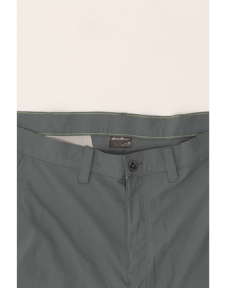 EDDIE BAUER Mens Chino Shorts W40 XL Grey Nylon Vintage Eddie Bauer and Second-Hand Eddie Bauer from Messina Hembry 