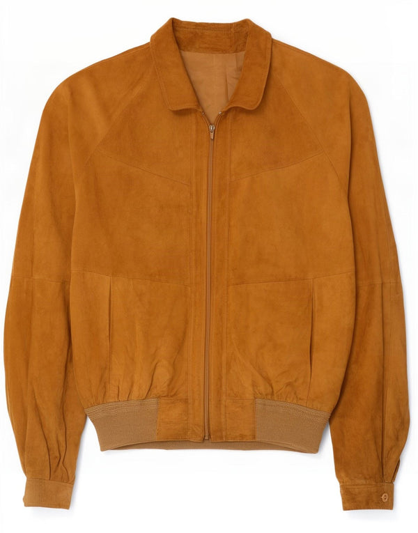 Jachetă vintage pentru bărbați din piele intoarsa UK 42 XL Bej