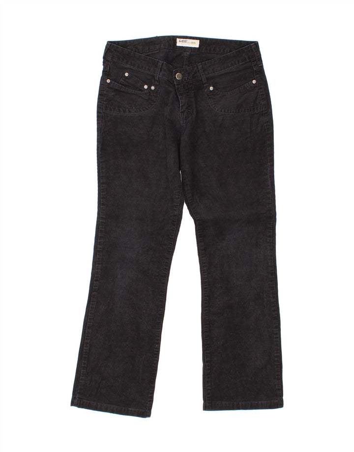 LEE Womens Straight Corduroy Trousers W32 L28 Black Vintage Lee and Second-Hand Lee from Messina Hembry 