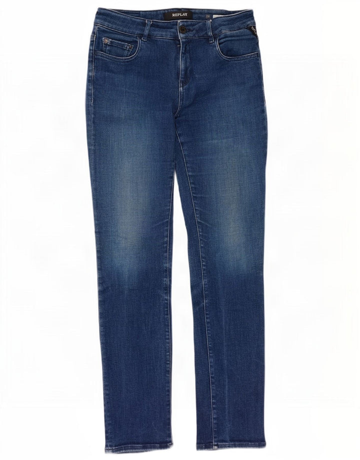 Replay blugi slim pentru femei W28 L30 bumbac albastru