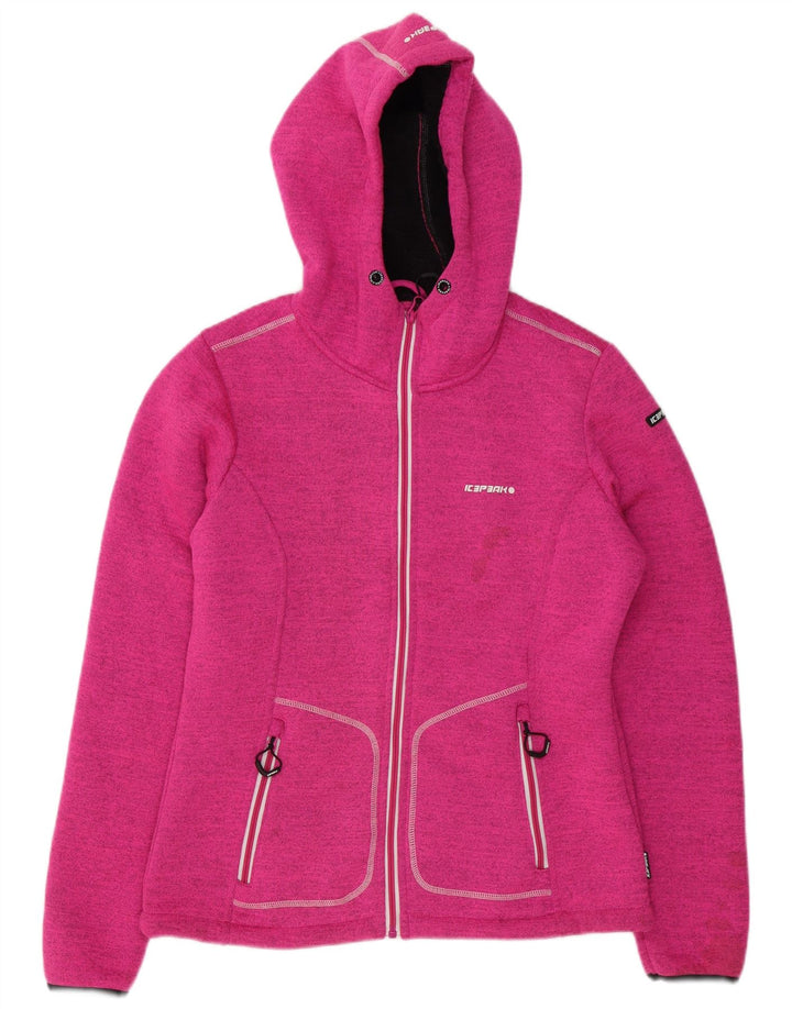 Pulover Icepeak pentru femei, cu fermoar, IT 48 XL, poliester striat roz