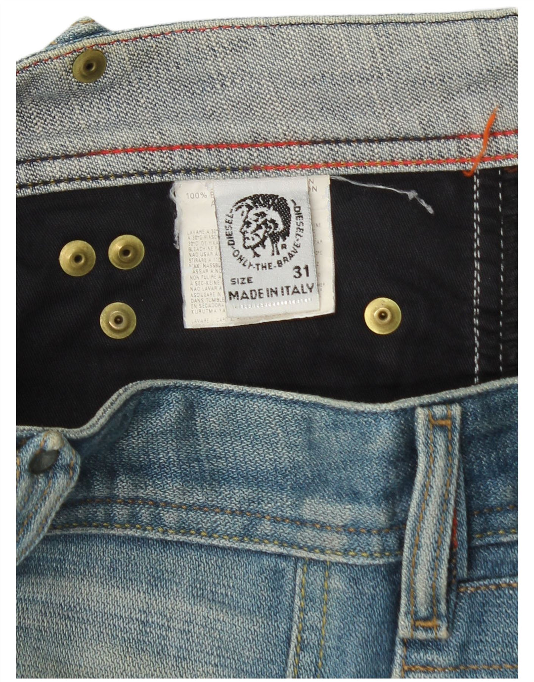 Blugi drepti pentru bărbați Diesel W31 L32 Bumbac albastru