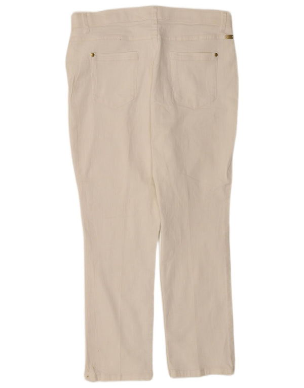 Pantaloni casual conici pentru femei Marks & Spencer UK 14 Large W34 L27 Alb