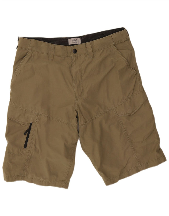 Pantaloni scurți cargo pentru bărbați Marks & Spencer W34, bumbac mare kaki