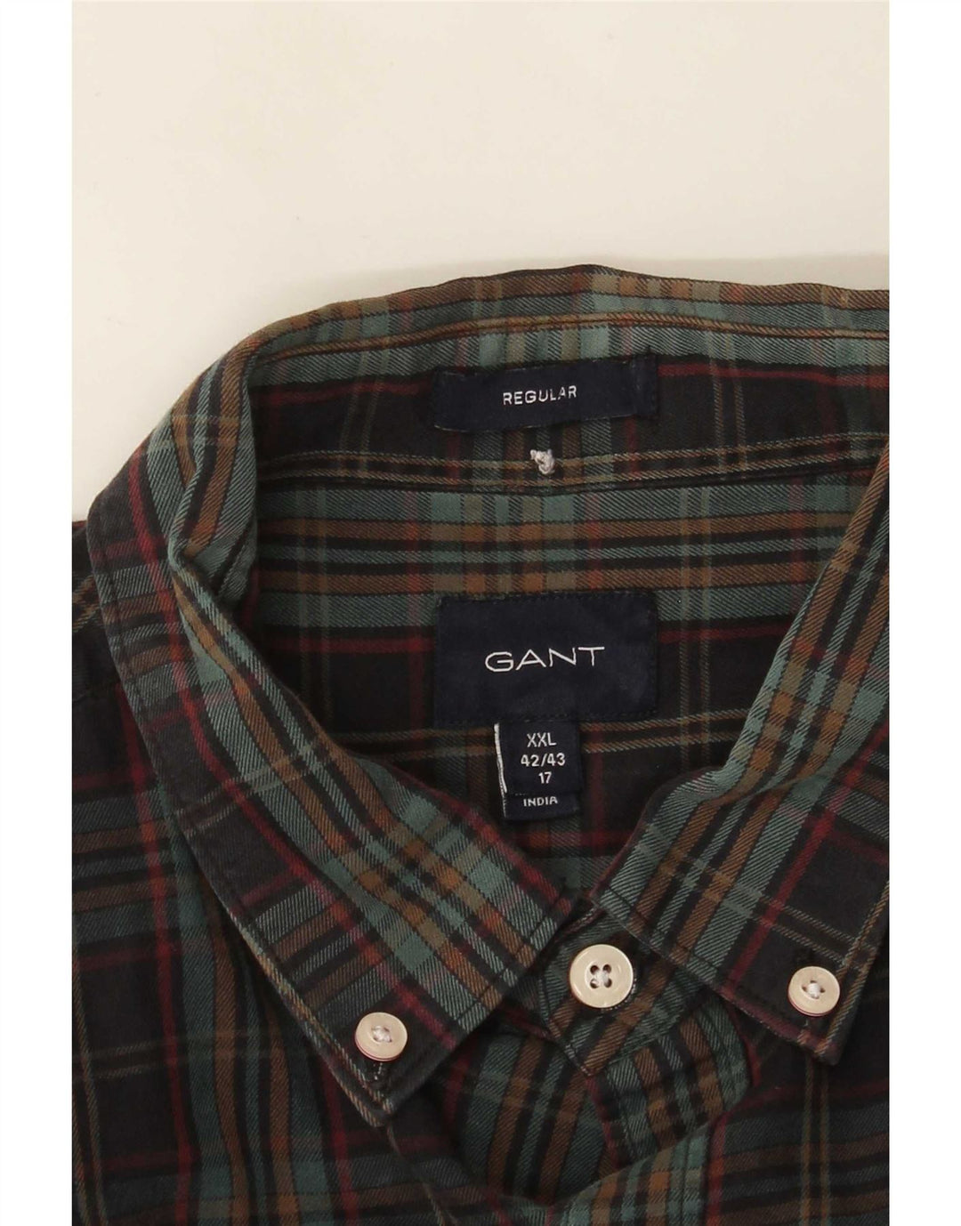 Cămașă de flanel pentru bărbați Gant, cu ajustare normală, mărimea 42/43 17 2XL, multicoloră