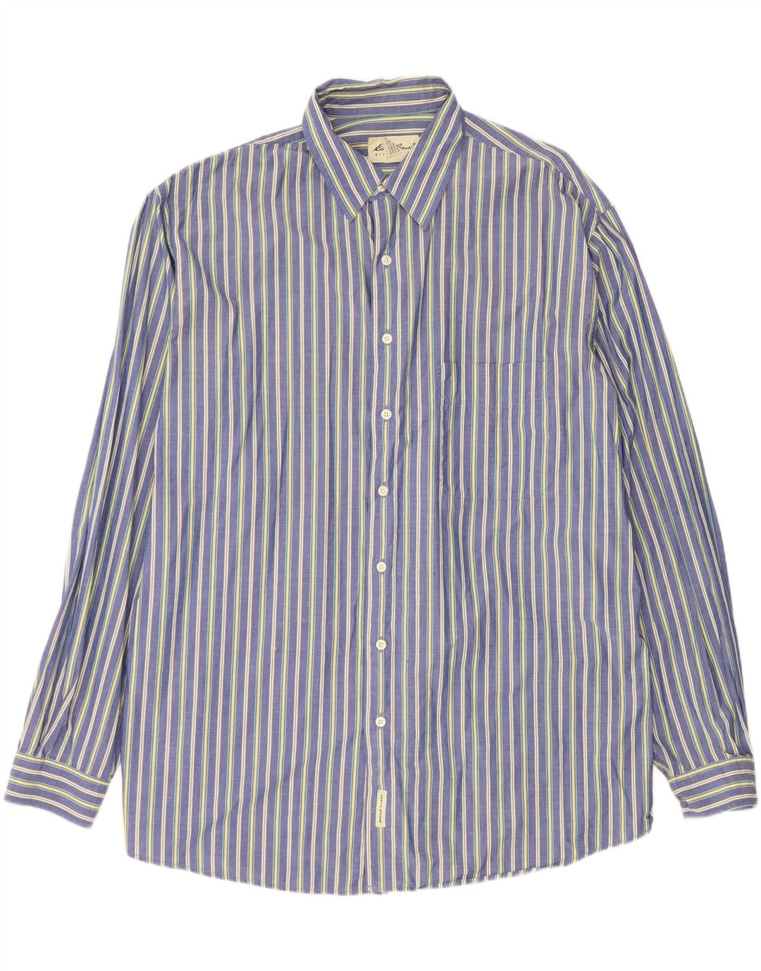 EDDIE BAUER Mens Shirt XL Blue Striped Cotton Vintage Eddie Bauer and Second-Hand Eddie Bauer from Messina Hembry 