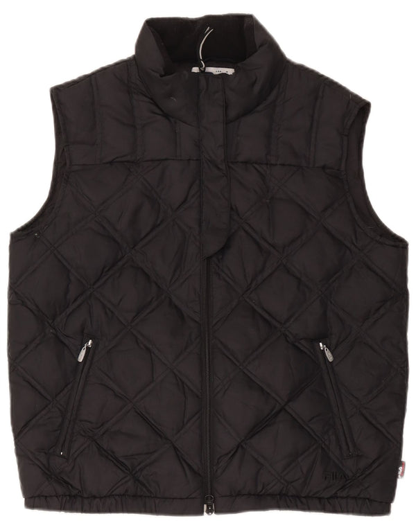 Gilet căptușit pentru femei Fila UK 14 Medium Black Poliester