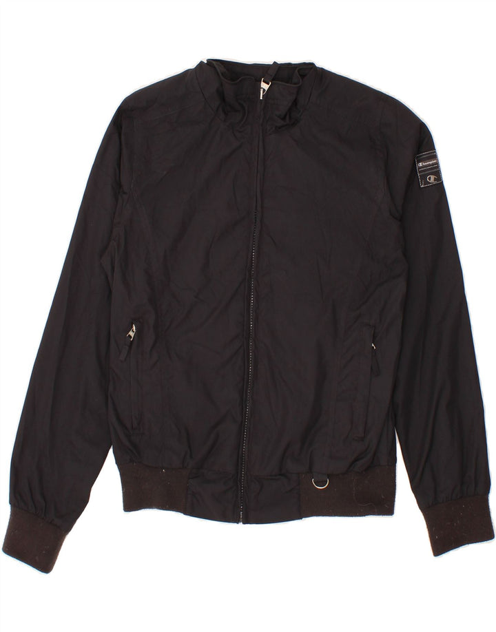 CHAMPION Womens Bomber Jacket UK 10 Small Black Polyester Vintage Champion and Second-Hand Champion from Messina Hembry 