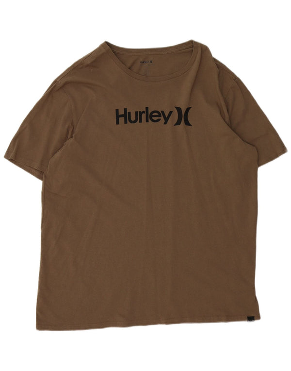 Tricou grafic pentru bărbați Hurley Top XL Kaki Bumbac