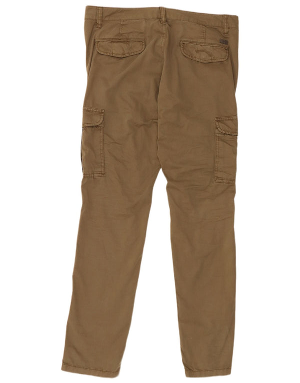 Pantaloni cargo drepti pentru femei Napapijri L34 L34 bumbac kaki