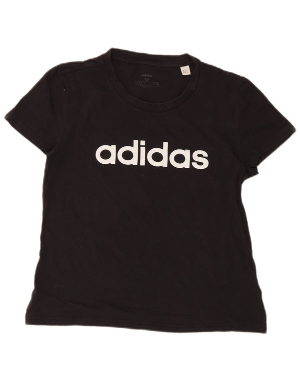 Tricou grafic Adidas cu mânecă scurtă pentru femei Top UK 12 Medium Black