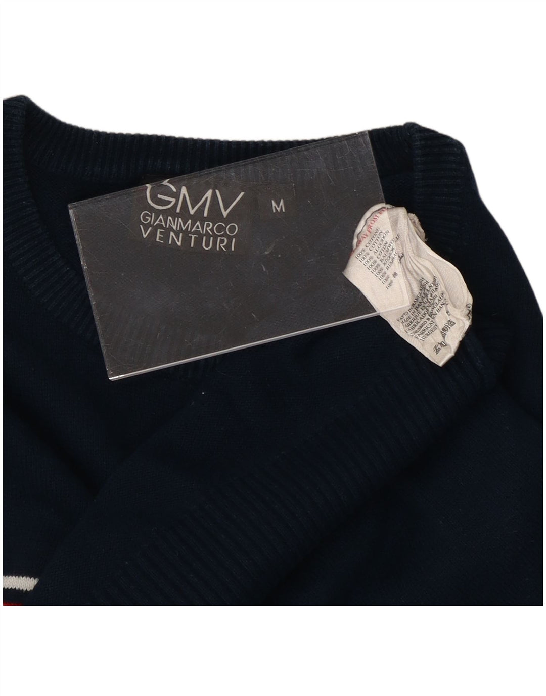 GIAN MARCO VENTURI Pulover pentru femei cu decolteu rotund UK 14 Medium Bleumarin