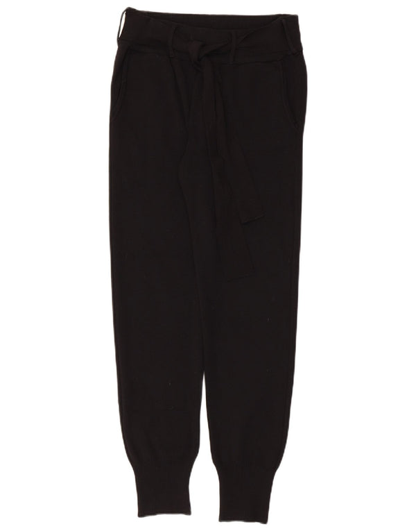 Pantaloni de trening Zara pentru femei Crop Pantaloni de jogging UK 10 Small Black Viscose