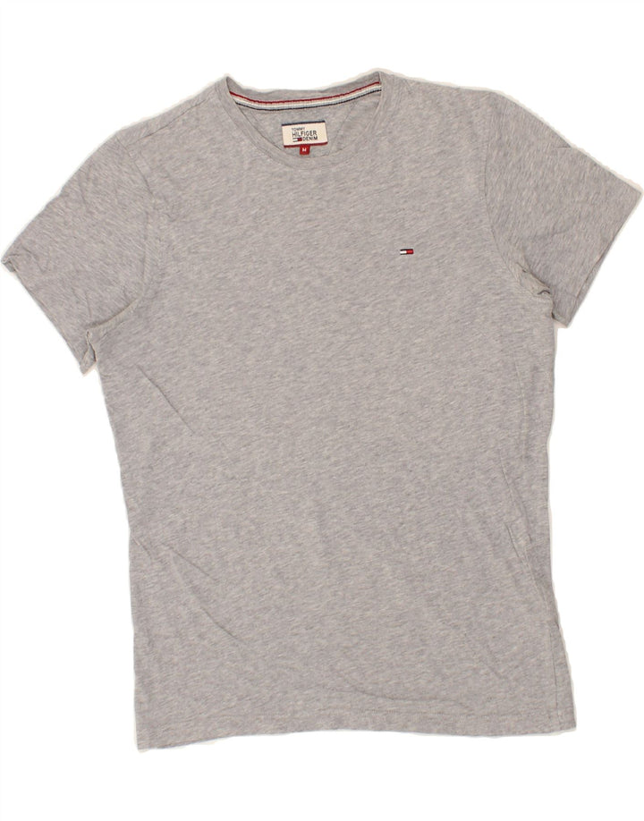 TOMMY HILFIGER Womens T-Shirt Top UK 14 Medium Grey Cotton Vintage Tommy Hilfiger and Second-Hand Tommy Hilfiger from Messina Hembry 