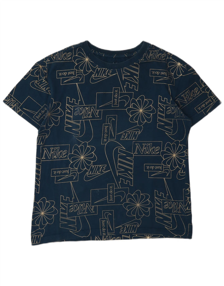 Tricou grafic Nike pentru bărbați Top mic din bumbac bleumarin