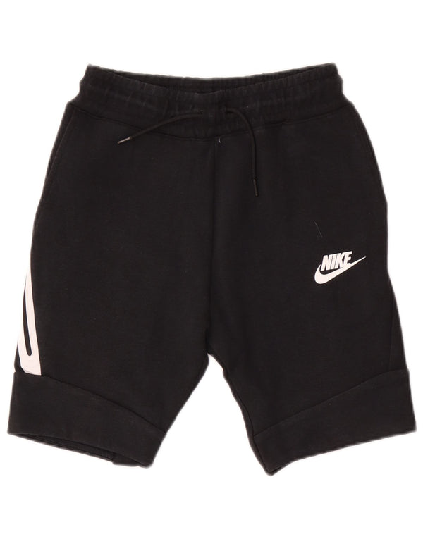 Pantaloni scurți sport Nike pentru băieți 10-11 ani, bumbac mediu negru