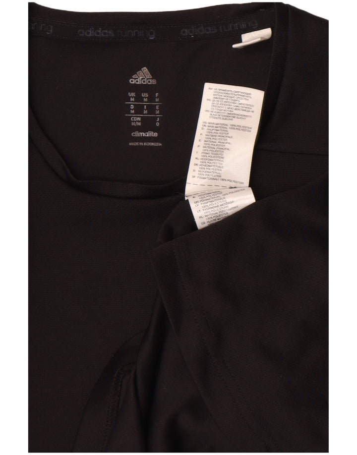 Tricou Adidas Climalite pentru bărbați Top Mediu Negru Poliester