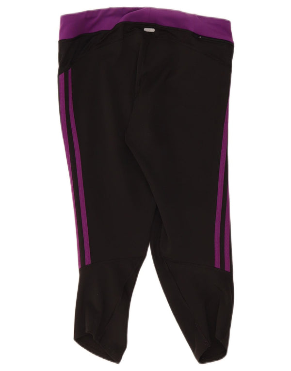 Leggings Adidas Climalite Capri pentru femei UK 12 Medium Black Colorblock