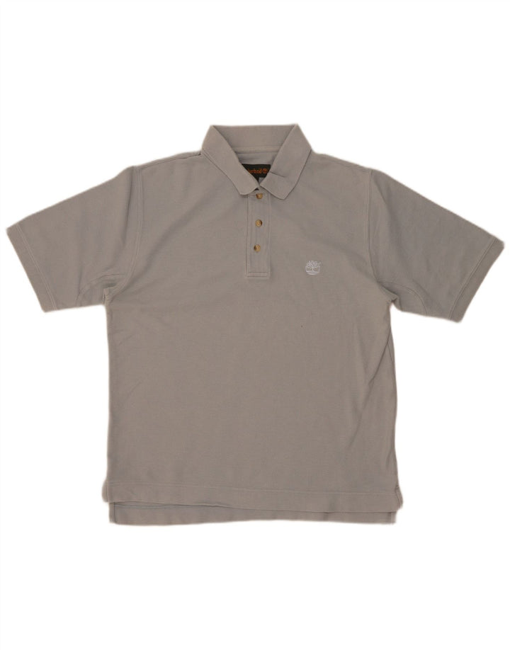 Tricou polo pentru bărbați Timberland, bumbac gri mediu