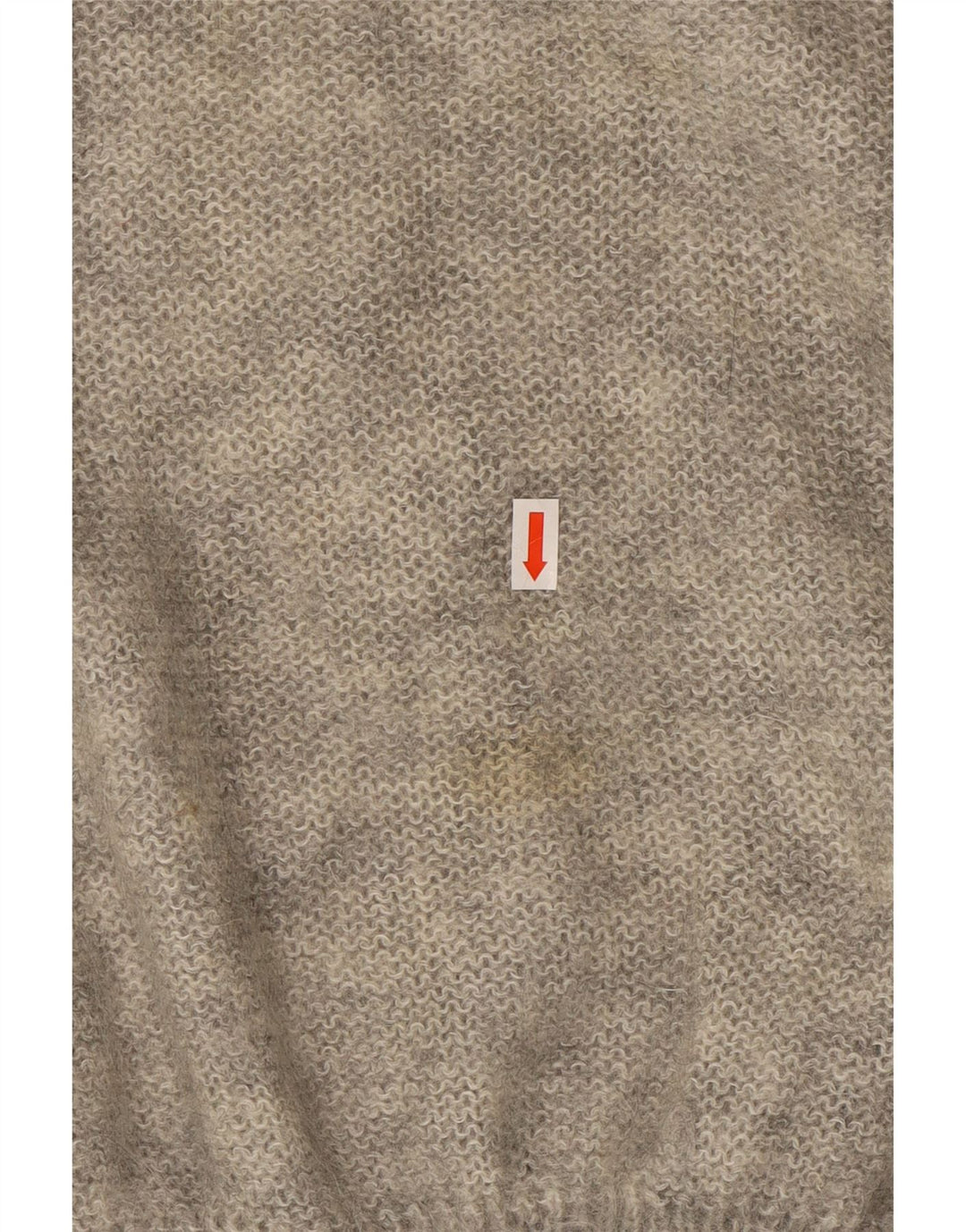 VINTAGE Pulover cu gât țestoasă pentru femei UK 18 XL Mohair floral gri