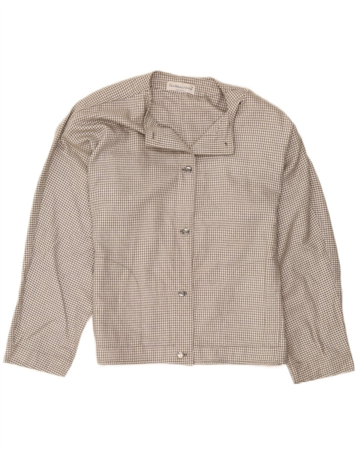 Bomber Gian Marco Venturi pentru femei UK 12 Medium Gri Houndstooth