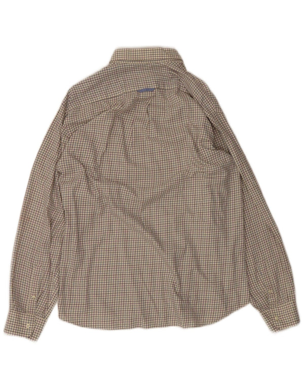 Cămașă pentru bărbați Barbour XL din bumbac cu carouri alb