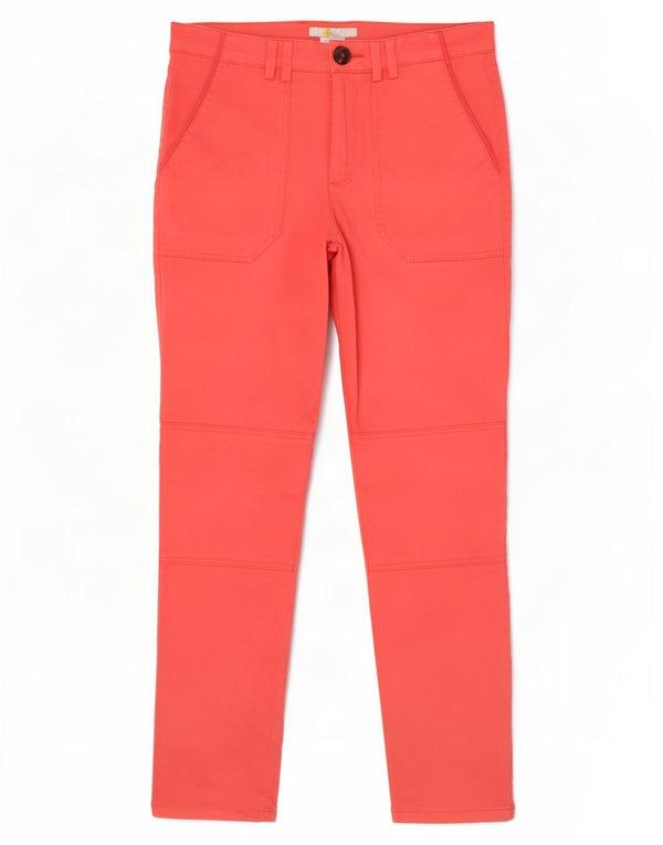 Pantaloni chino subțiri Boden pentru femei UK 8 Small W28 L28 Bumbac roșu