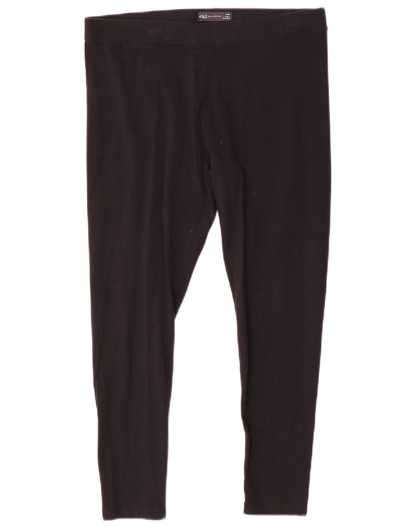 Leggings pentru femei Marks & Spencer UK 14, mare, negru, bumbac