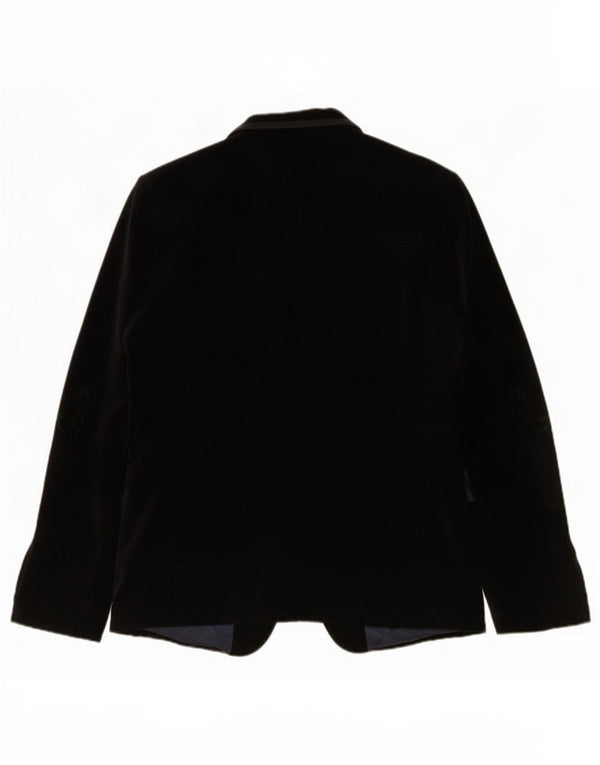 Jachetă pentru bărbați Zara, din catifea, cu 1 nasture, EU 50, bumbac mediu negru