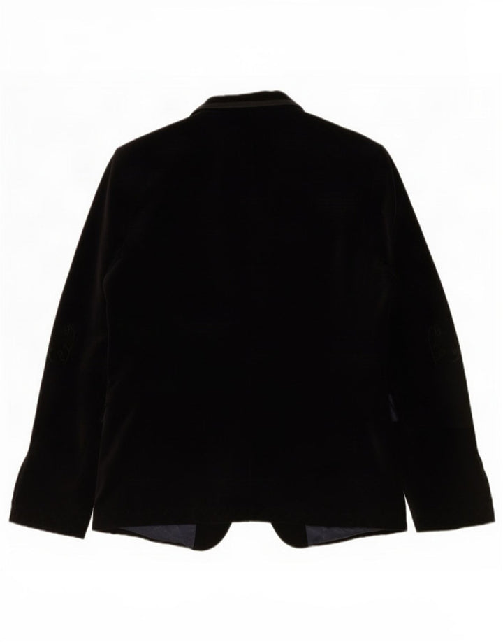 Jachetă pentru bărbați Zara, din catifea, cu 1 nasture, EU 50, bumbac mediu negru
