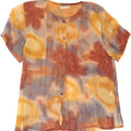 AMARANTO Womens See Through Shirt Blouse UK 16 Large Multicoloured Floral Vintage Amaranto and Second-Hand Amaranto from Messina Hembry 