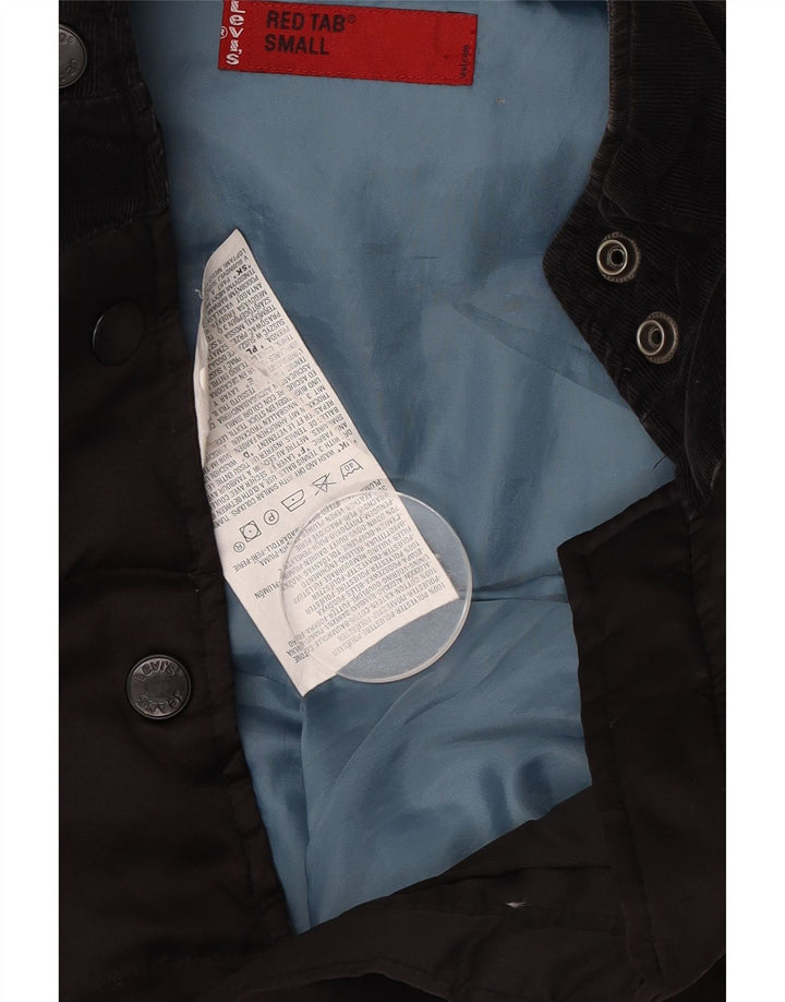 Gilet pentru femei Levi's Crop Padded UK 10 Small Black Poliester