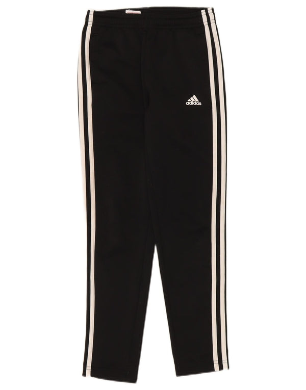 Pantaloni de trening Adidas baieti 9-10 ani poliester negru