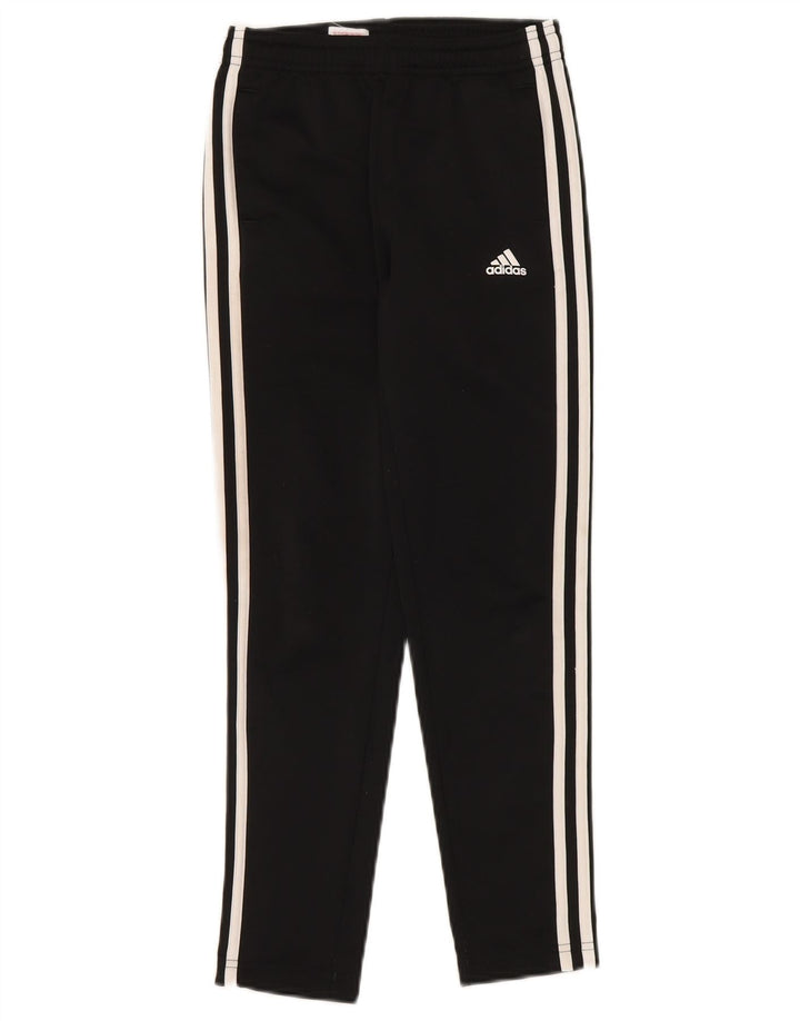 Pantaloni de trening Adidas baieti 9-10 ani poliester negru