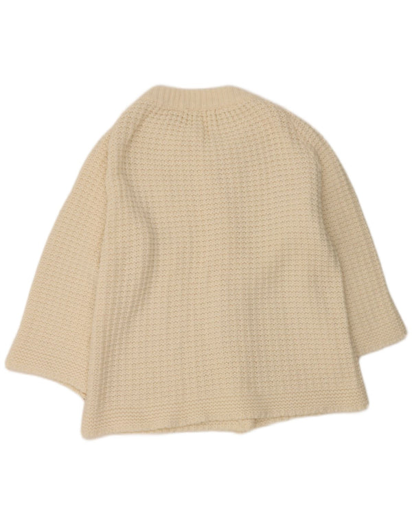 Pulover Cardigan Vintage pentru Damă UK 14 Large Off White