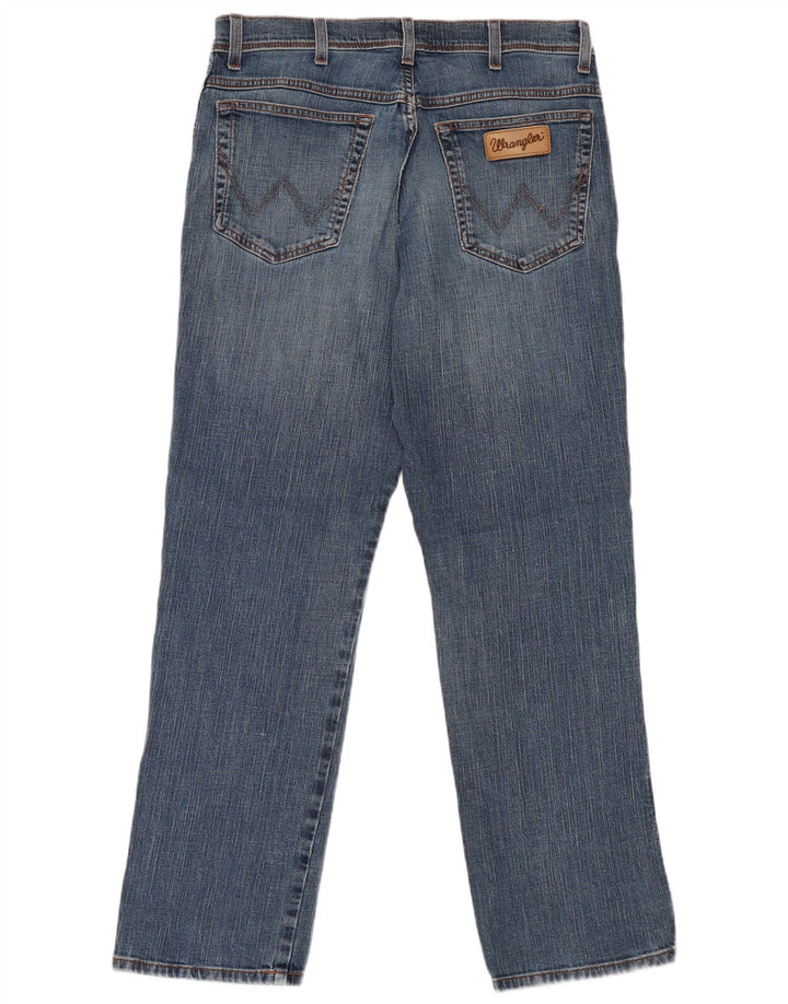 Blugi drepti pentru bărbați Wrangler W34 L32 Bumbac albastru