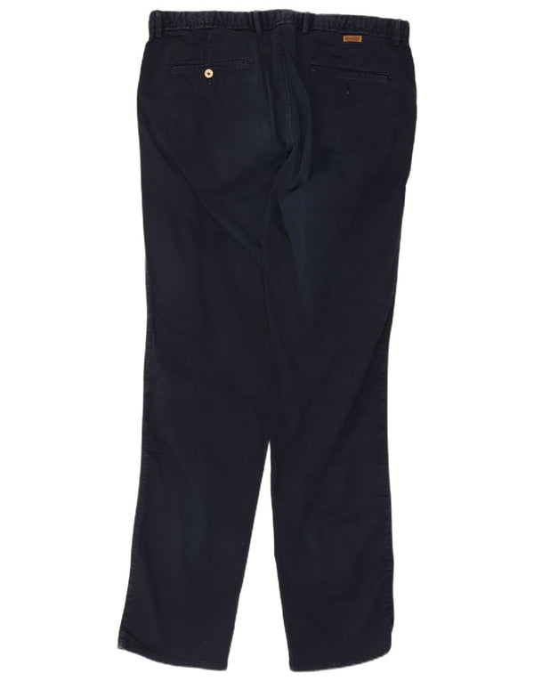 Massimo Dutti Pantaloni Chino Slim Fit pentru bărbați EU 46 XL W36 L36 Bleumarin